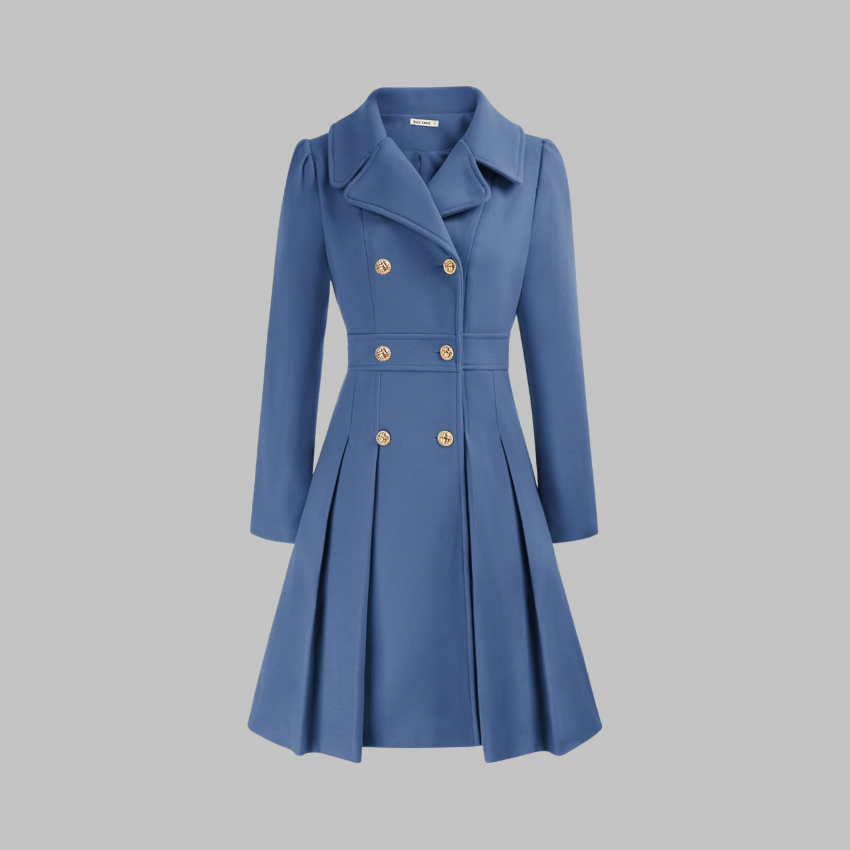 Double-Breasted Belted Trench Coat Dress