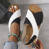 Cross Strap Platform Wedge Sandals