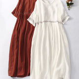 Gathered Waist Maxi Dress