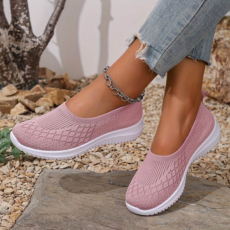 Women's Slip-On Knit Sneakers with Profiled Sole
