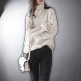Women's Cable Knit Turtleneck Sweater