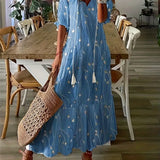 Floral Print Tiered Maxi Dress