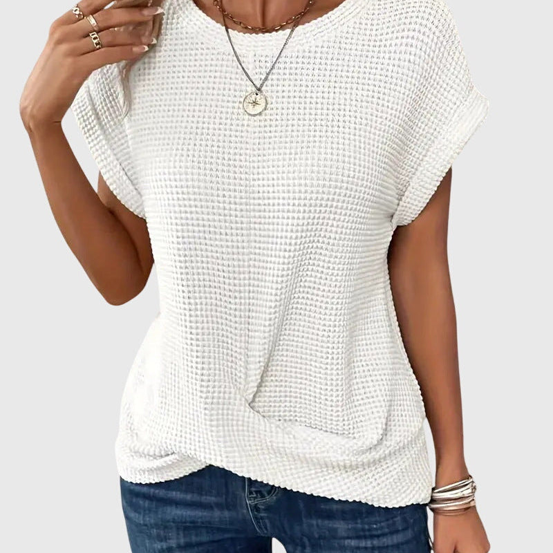 Textured Relaxed Short Sleeve T-Shirt