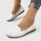 Perforated Slip-On Flat Loafers