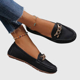 Chain Detail Slip-On Loafers