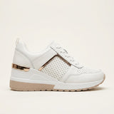 Women's Lace-Up Cushioned Platform Sneakers