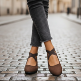 Suede-Look Wedge Shoes with Elastic Straps – Comfortable, Stylish and Versatile
