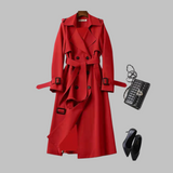 Belted Double-Breasted Trench Coat