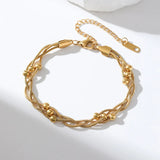 Women's Braided Snake Chain Stainless Steel Bracelet