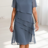 Elarisse | Ruffle Midi Dress Flowing Timeless Comfort Elegance