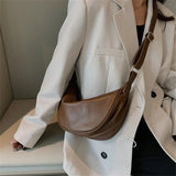Women's Crescent Crossbody Bag with Adjustable Strap