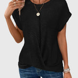Textured Relaxed Short Sleeve T-Shirt
