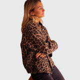 Leopard Print Teddy Fleece Jacket