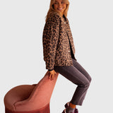 Leopard Print Teddy Fleece Jacket