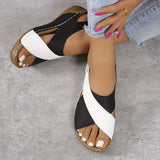 Cross Strap Platform Wedge Sandals
