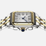 Women's Vintage Quartz Watch Square Stainless Steel Case