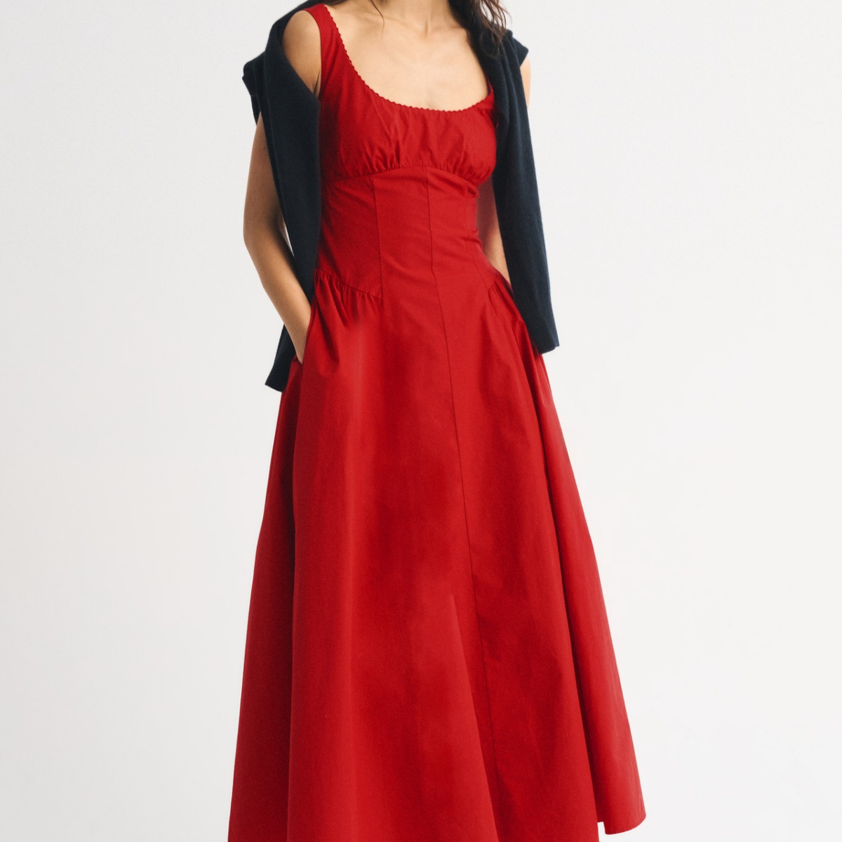 Sleeveless Printed Midi Dress