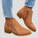 Women's Side Zip Cushioned Ankle Boots