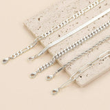 Women's Stainless Steel Adjustable Bracelet Set, 5 Pieces