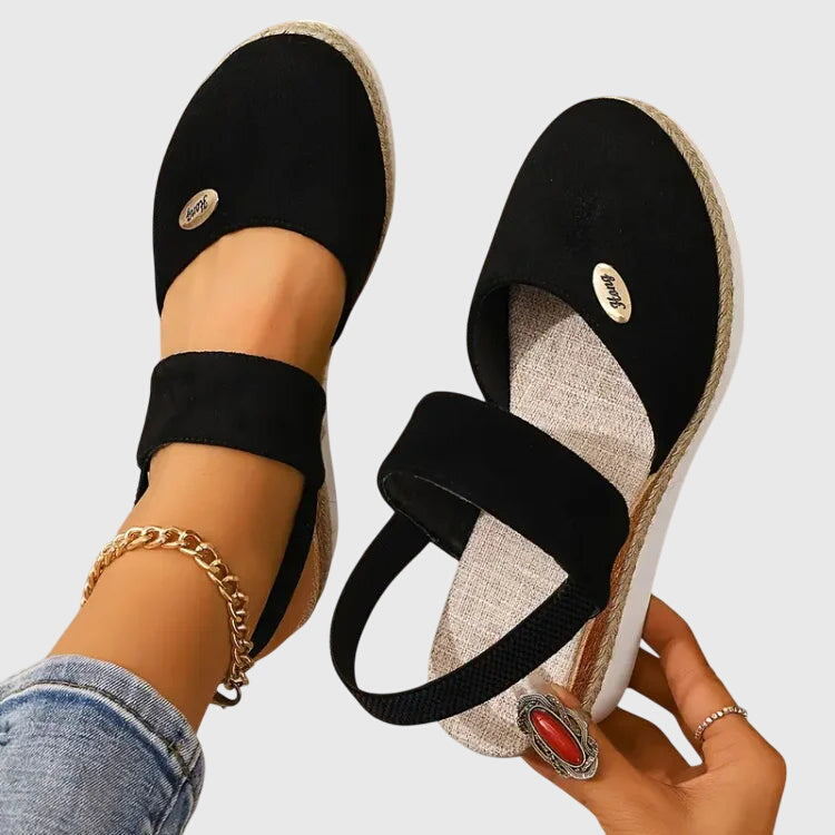 Closed Toe Slingback Espadrille Sandals