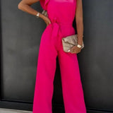 Wide-Leg Jumpsuit Butterfly Sleeves