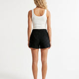 Women's High-Waist Straight-Leg Jacquard Shorts