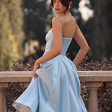 Arabella | Satin Sweetheart Corset Midi Dress