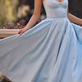 Arabella | Satin Sweetheart Corset Midi Dress