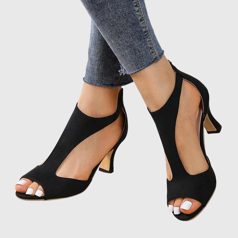 Open Toe Block Heel Sandals