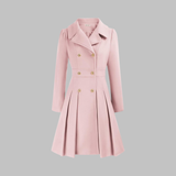 Double-Breasted Belted Trench Coat Dress