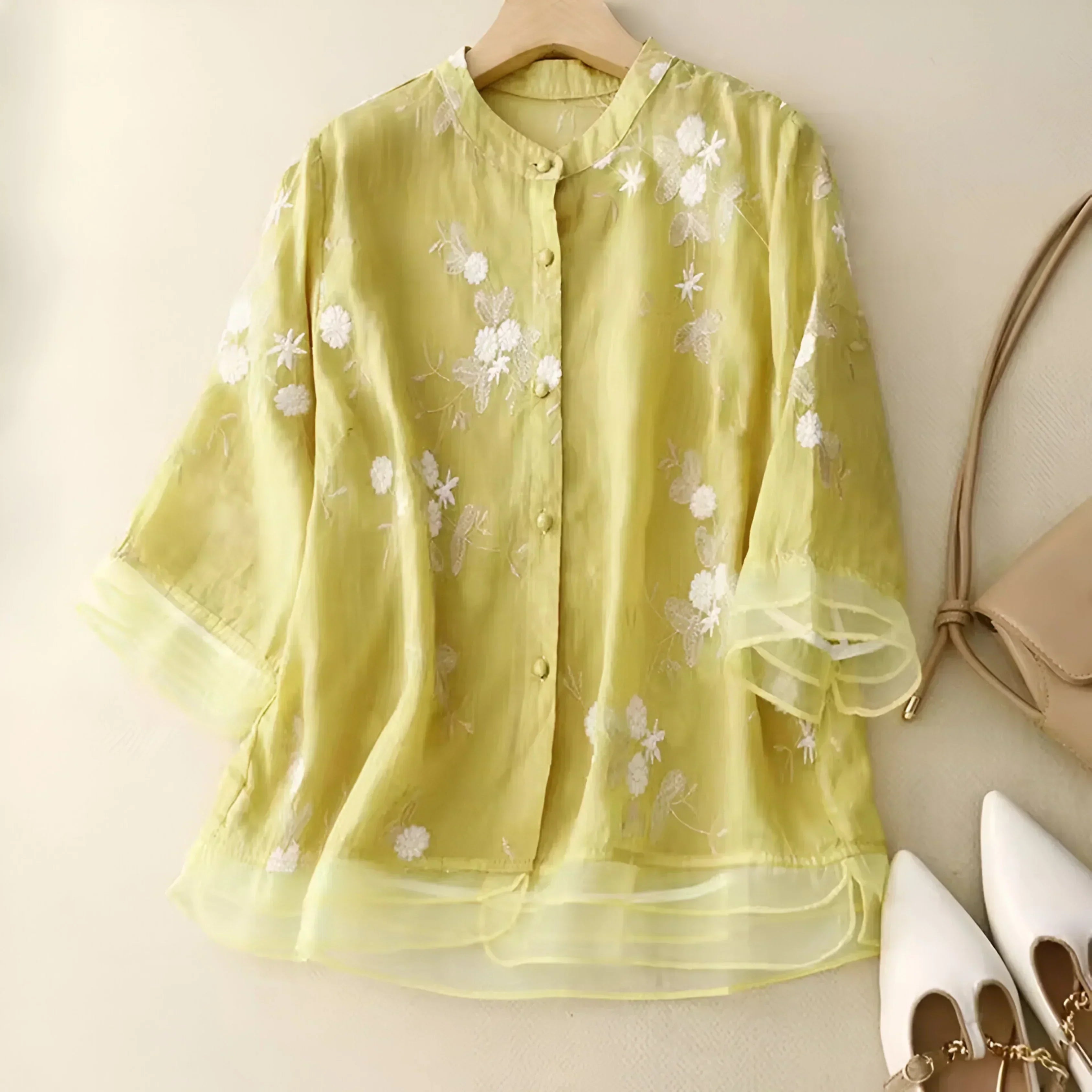 Gina | Embroidered Cotton Top