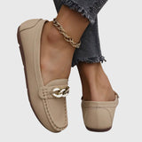 Chain Detail Slip-On Loafers