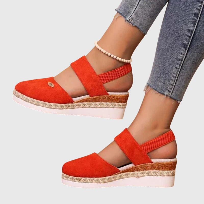 Closed Toe Slingback Espadrille Sandals