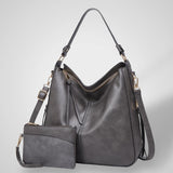Large Multi-Strap Shoulder Bag with Pouch