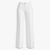 Women's High-Waist Wide-Leg Polyester Trousers