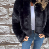 Women's High-Collar Zip-Up Autumn Jacket