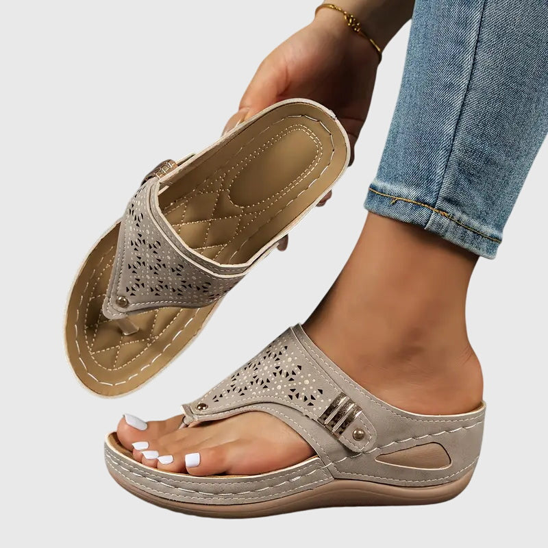 Adjustable Cutout Clog Sandals