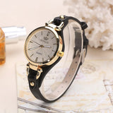 Women's Quartz Watch with Vegan Leather Strap