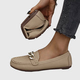 Chain Detail Slip-On Loafers