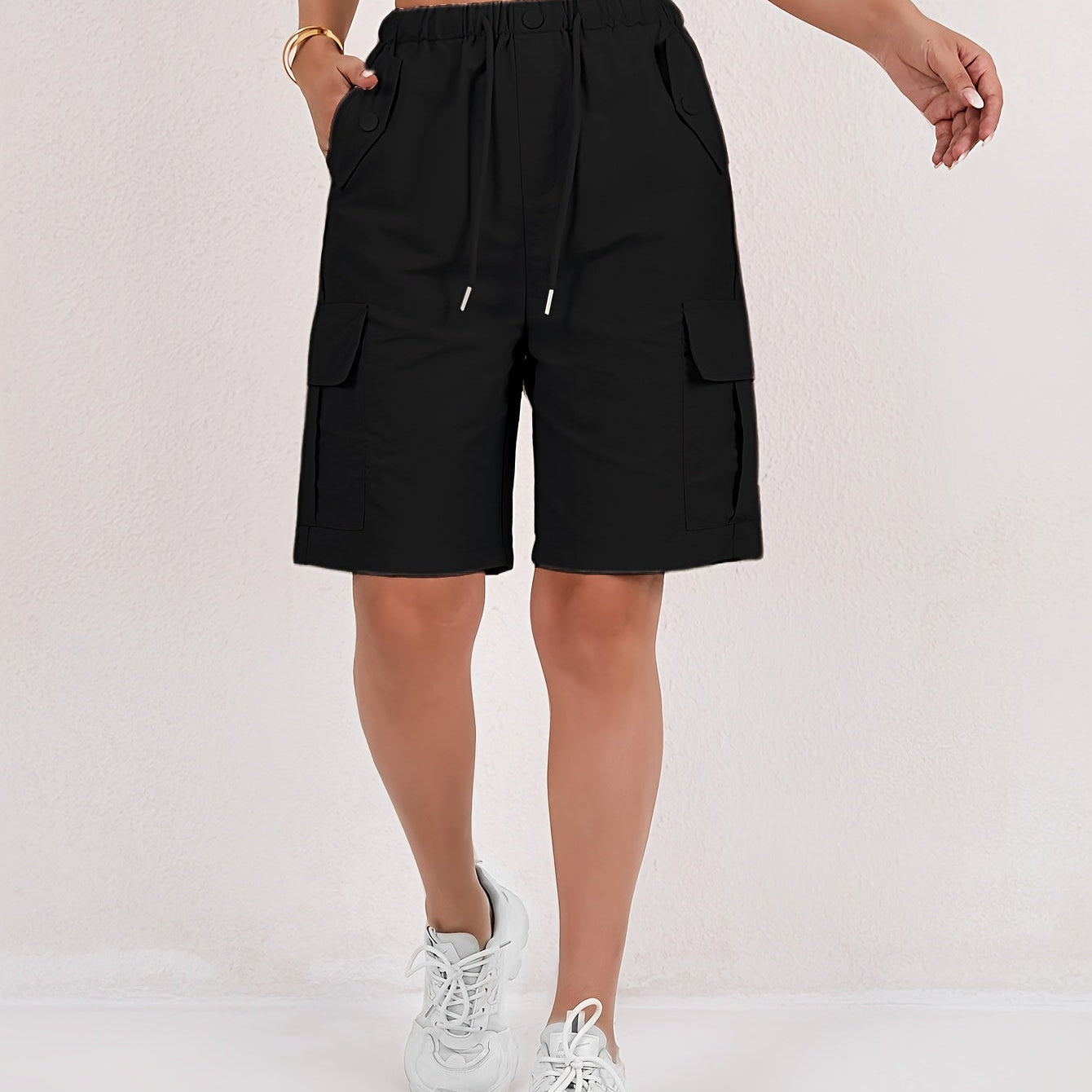 High Waist Cargo Shorts