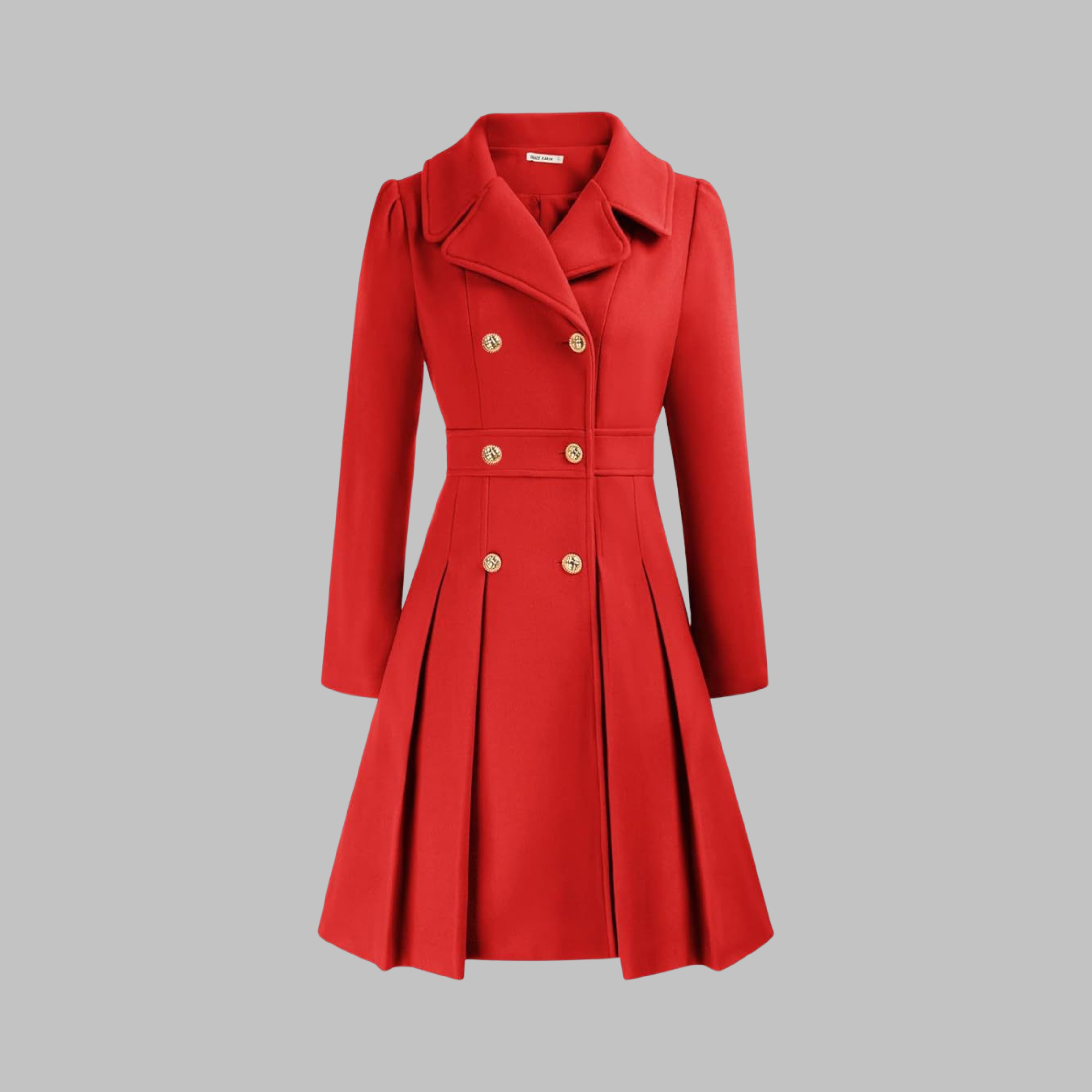 Double-Breasted Belted Trench Coat Dress