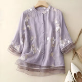 Gina | Embroidered Cotton Top