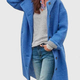 Hooded Teddy Fleece Long Coat