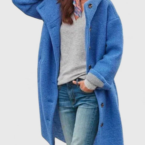 Hooded Teddy Fleece Long Coat