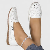 Perforated Slip-On Flat Loafers