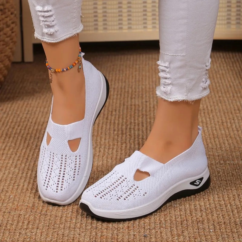 Breathable Slip-On Knit Trainers