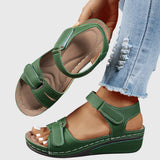 Adjustable Double Strap Wedge Sandals