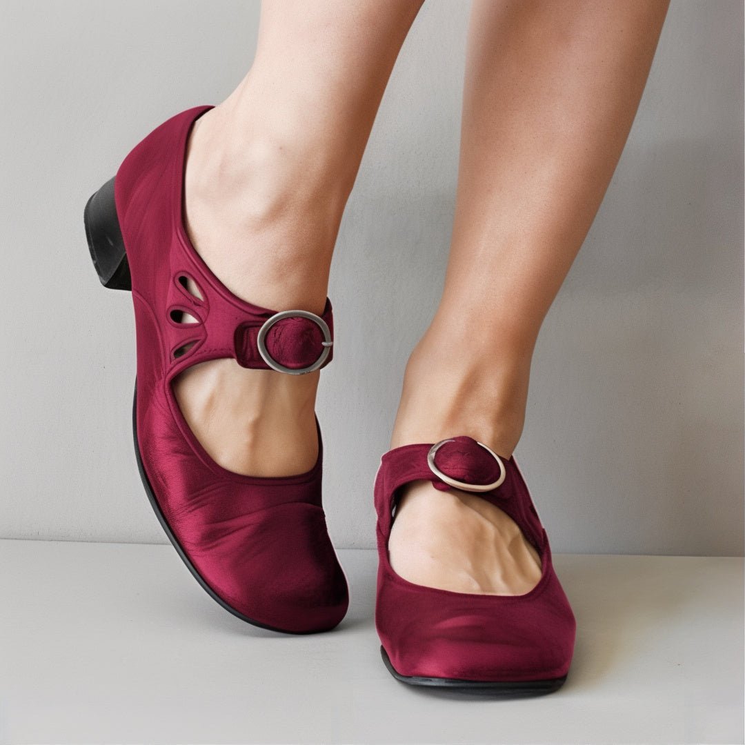 Mary Jane Leather Flat Shoes