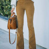 High Waist Bootcut Stretch Trousers