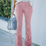 High Waist Bootcut Stretch Trousers